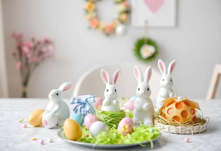 Vibrant Easter Decorations on the Table A Burst of Spring Colors